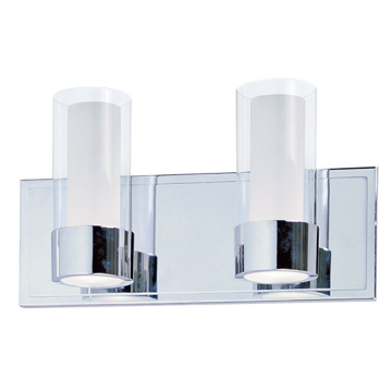 Maxim Lighting Silo 2-Light Bath Vanity Light - 120V - Polished Chrome