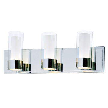 Maxim Lighting Silo 3-Light Bath Vanity Light - 120V - Polished Chrome