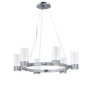 Maxim Lighting Silo 6-Light Chandelier - 120V - Polished Chrome
