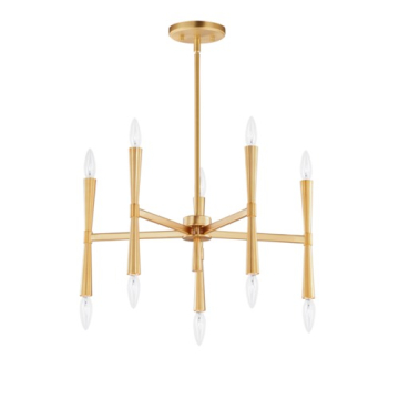 Maxim Lighting Rome 10-Light Chandelier - 120V - Satin Brass
