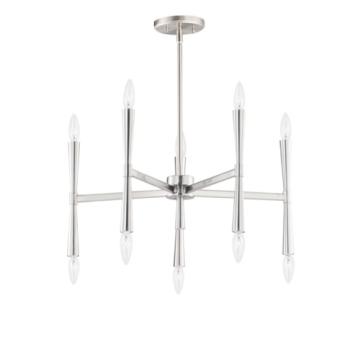 Maxim Lighting Rome 10-Light Chandelier - 120V - Satin Nickel
