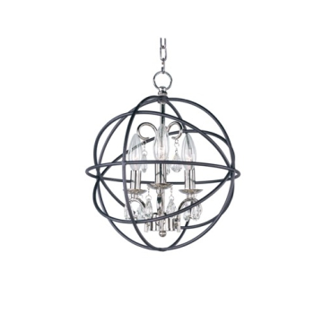 Maxim Lighting Orbit 3-Light Pendant - 120V - Anthracite / Polished Nickel