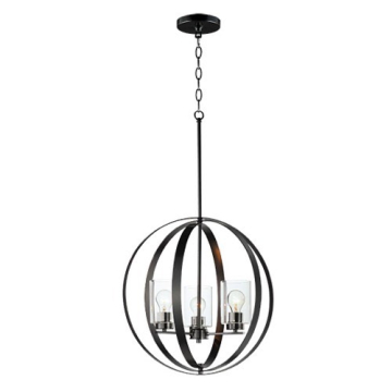 Maxim Lighting Sentinel 3-Light Pendant - 120V - Black