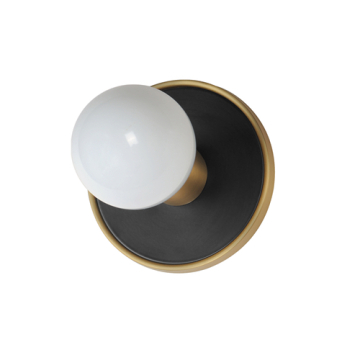Maxim Lighting Hollywood 1-Light Sconce - 120V - Black / Natural Aged Brass