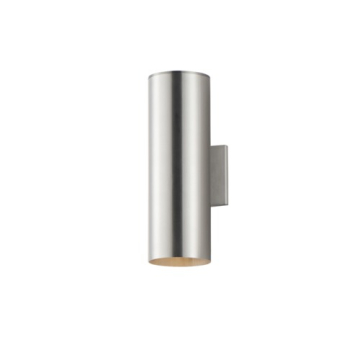 Maxim Lighting Outpost 2-Light 15" Outdoor Wall Sconce - 120V - Brushed Aluminum