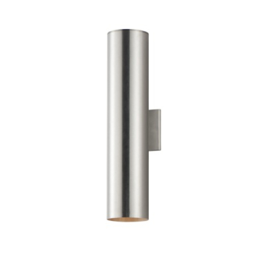 Maxim Lighting Outpost 2-Light 22" Outdoor Wall Sconce - 120V - Brushed Aluminum