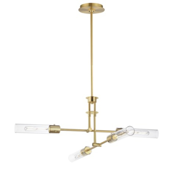 Maxim Lighting Equilibrium 4-Light Flush Mount Convertible - 120V - Natural Aged Brass