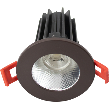 Lotus 2" LED Recessed Downlight - 8W - 2700K - 580 Lumens - Diamond Reflector - Round Bronze Trim - 120V