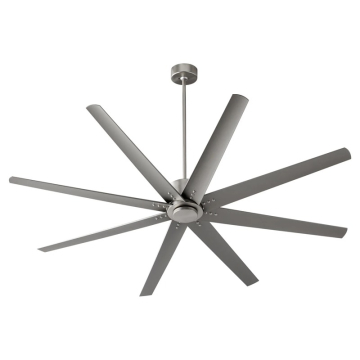 Oxygen Lighting Fleet 72" Ceiling Fan - 120V - Satin Nickel / Silver Blades