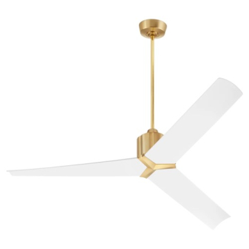 Oxygen Lighting Strato 60" Ceiling Fan - 120V - Aged Brass / White Blades