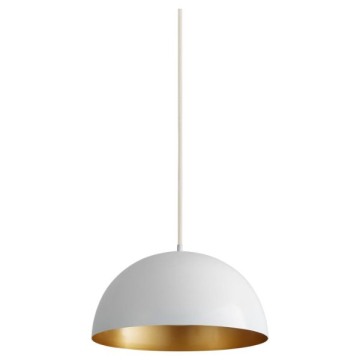 Oxygen Lighting Lucci 16" LED Pendant - 3000K - 120V - White / Industrial Brass