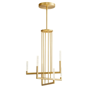 Oxygen Lighting Lustre LED Chandelier - 3000K - 120V - Aged Brass