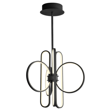 Oxygen Lighting Lupe LED Pendant - 3000K - 120V - Black