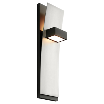 Oxygen Lighting Dario LED Wall Sconce - 3000K - 120-277V - Black / Satin Nickel
