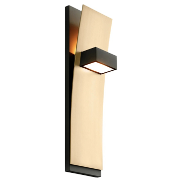 Oxygen Lighting Dario LED Wall Sconce - 3000K - 120-277V - Black / Aged Brass