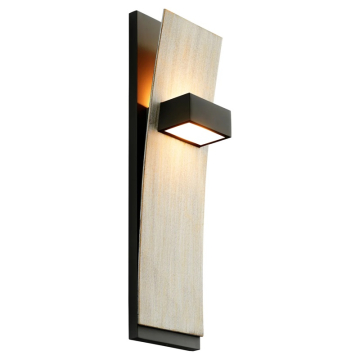 Oxygen Lighting Dario LED Wall Sconce - 3000K - 120-277V - Black / Weathered Oak