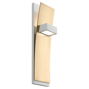 Oxygen Lighting Dario LED Wall Sconce - 3000K - 120-277V - White / Aged Brass