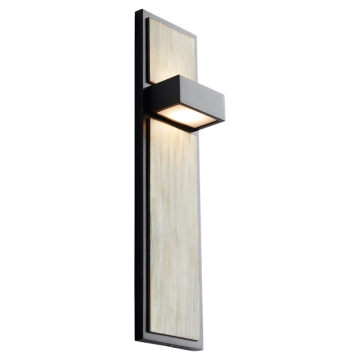Oxygen Lighting Guapo LED Wall Sconce - 3000K - 120-277V - Black / Weathered Oak
