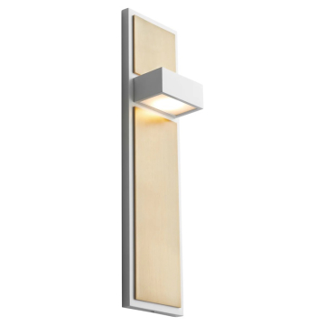 Oxygen Lighting Guapo LED Wall Sconce - 3000K - 120-277V - White / Aged Brass