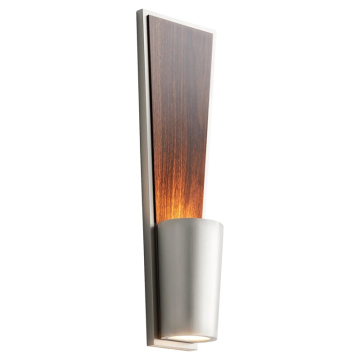 Oxygen Lighting Favero LED Wall Sconce - 3000K - 120-277V - Satin Nickel / Walnut
