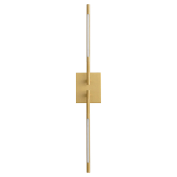 Oxygen Lighting Palillos 2-Light LED Wall Sconce - CCT Selectable - 120-277V - Aged Brass