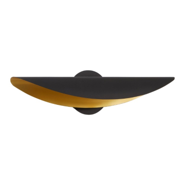 Oxygen Lighting Pivot LED Wall Sconce - CCT Selectable - 120-277V - Black w/ Aged Brass