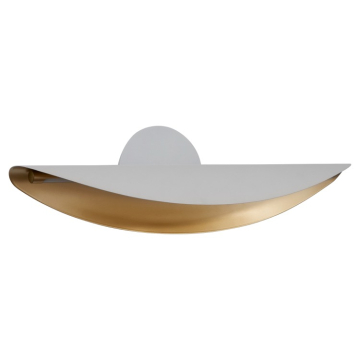 Oxygen Lighting Pivot LED Wall Sconce - CCT Selectable - 120-277V - White w/ Aged Brass