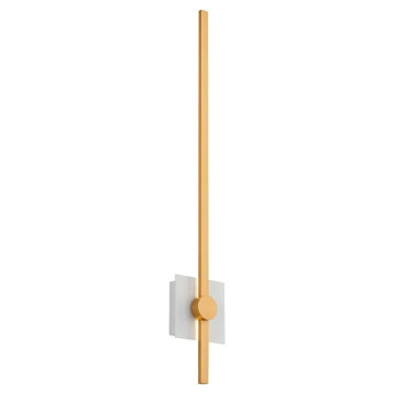 Oxygen Lighting Zora 32" LED Wall Sconce - 3000K - 120V - White / Industrial Brass