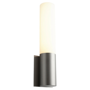 Oxygen Lighting Magnum LED Wall Sconce - 3000K - 120-277V - White Opal Glass / Satin Nickel