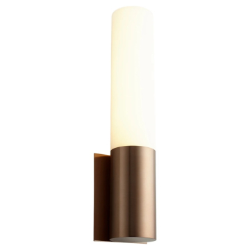Oxygen Lighting Magnum LED Wall Sconce - 3000K - 120-277V - White Opal Glass / Satin Copper