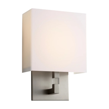 Oxygen Lighting Chameleon LED Wall Sconce - 3000K - 120-277V - Satin Nickel / Matte White Acrylic
