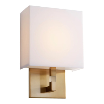 Oxygen Lighting Chameleon LED Wall Sconce - 3000K - 120-277V - Aged Brass / Matte White Acrylic