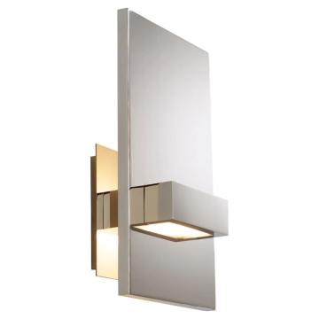 Oxygen Lighting Vela LED Wall Sconce - 3000K - 120-277V - Polished Nickel