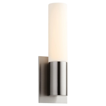 Oxygen Lighting Magneta LED Wall Sconce - 3000K - 120-277V - Matte White Acrylic / Satin Nickel