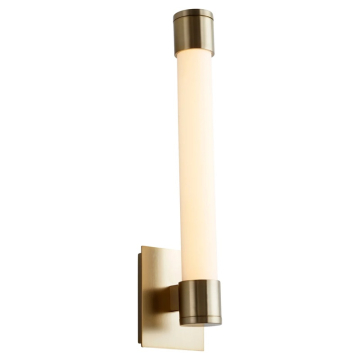 Oxygen Lighting Zenith II LED Wall Sconce - 3000K - 120-277V - Aged Brass