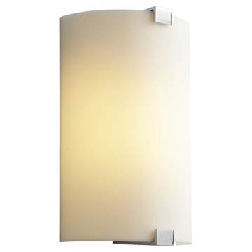 Oxygen Lighting Siren LED Wall Sconce - 3000K - 120-277V - Matte White Acrylic / Polished Chrome