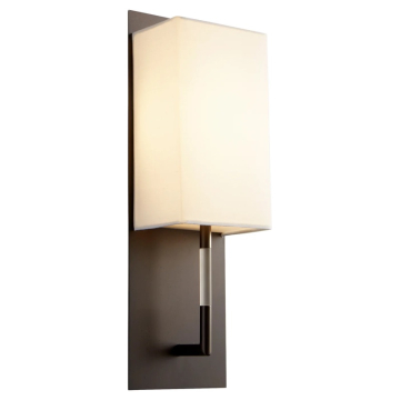 Oxygen Lighting Epoch LED Wall Sconce - 3000K - 120-277V - Oiled Bronze / White Linen