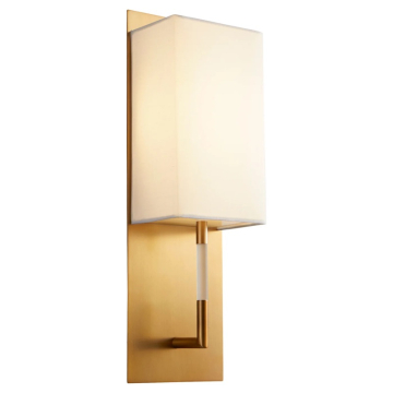 Oxygen Lighting Epoch LED Wall Sconce - 3000K - 120-277V - Aged Brass / White Linen