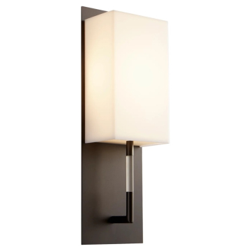 Oxygen Lighting Epoch LED Wall Sconce - 3000K - 120-277V - Oiled Bronze / Matte White Acrylic