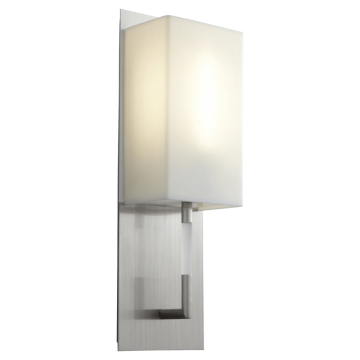 Oxygen Lighting Epoch LED Wall Sconce - 3000K - 120-277V - Satin Nickel / Matte White Acrylic