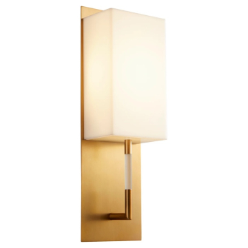 Oxygen Lighting Epoch LED Wall Sconce - 3000K - 120-277V - Aged Brass / Matte White Acrylic