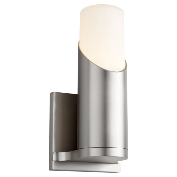 Oxygen Lighting Ellipse LED Wall Sconce - 3000K - 120-277V - Satin Nickel / White Opal Glass