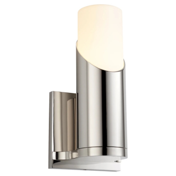 Oxygen Lighting Ellipse LED Wall Sconce - 3000K - 120-277V - Polished Nickel / Matte White Acrylic