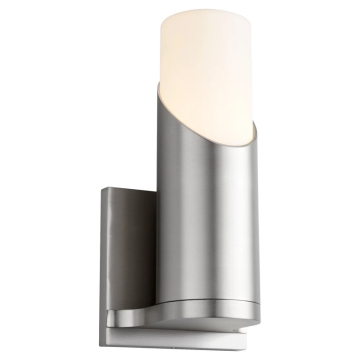 Oxygen Lighting Ellipse LED Wall Sconce - 3000K - 120-277V - Satin Nickel / Matte White Acrylic