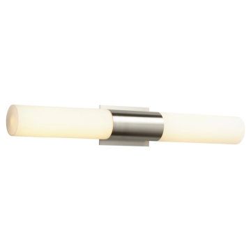 Oxygen Lighting Magnum LED Vanity Light - 3000K - 120-277V - White Opal Glass / Satin Nickel