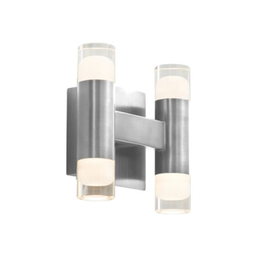 Oxygen Lighting Alarum 2-Light LED Wall Sconce - 3000K - 120V - Satin Nickel