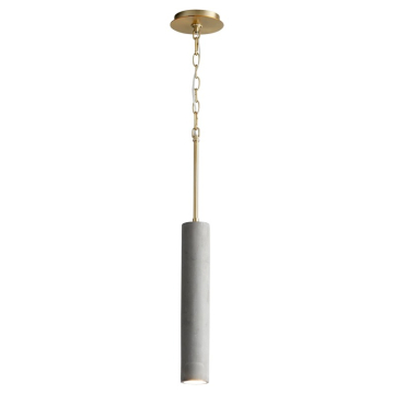 Oxygen Lighting Totem LED Pendant - 3000K - 120V - Dark Gray / Aged Brass