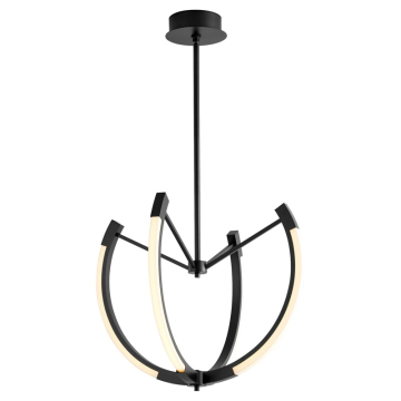 Oxygen Lighting Utopia 28" LED Chandelier - 3000K - 120V - Black