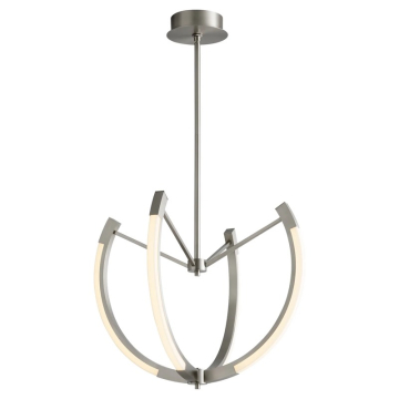 Oxygen Lighting Utopia 28" LED Chandelier - 3000K - 120V - Satin Nickel