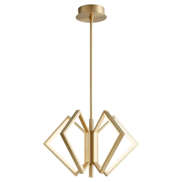 Oxygen Lighting Acadia LED Chandelier - 3000K - 120V - Aged Brass